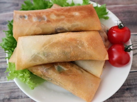 生椎茸で✩おいしい春巻き